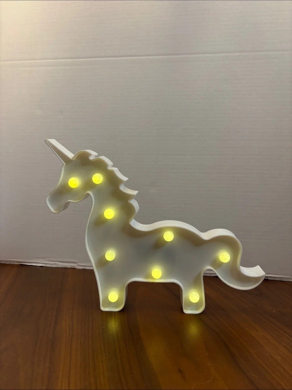 White Unicorn LED Night Light for Home Parties
